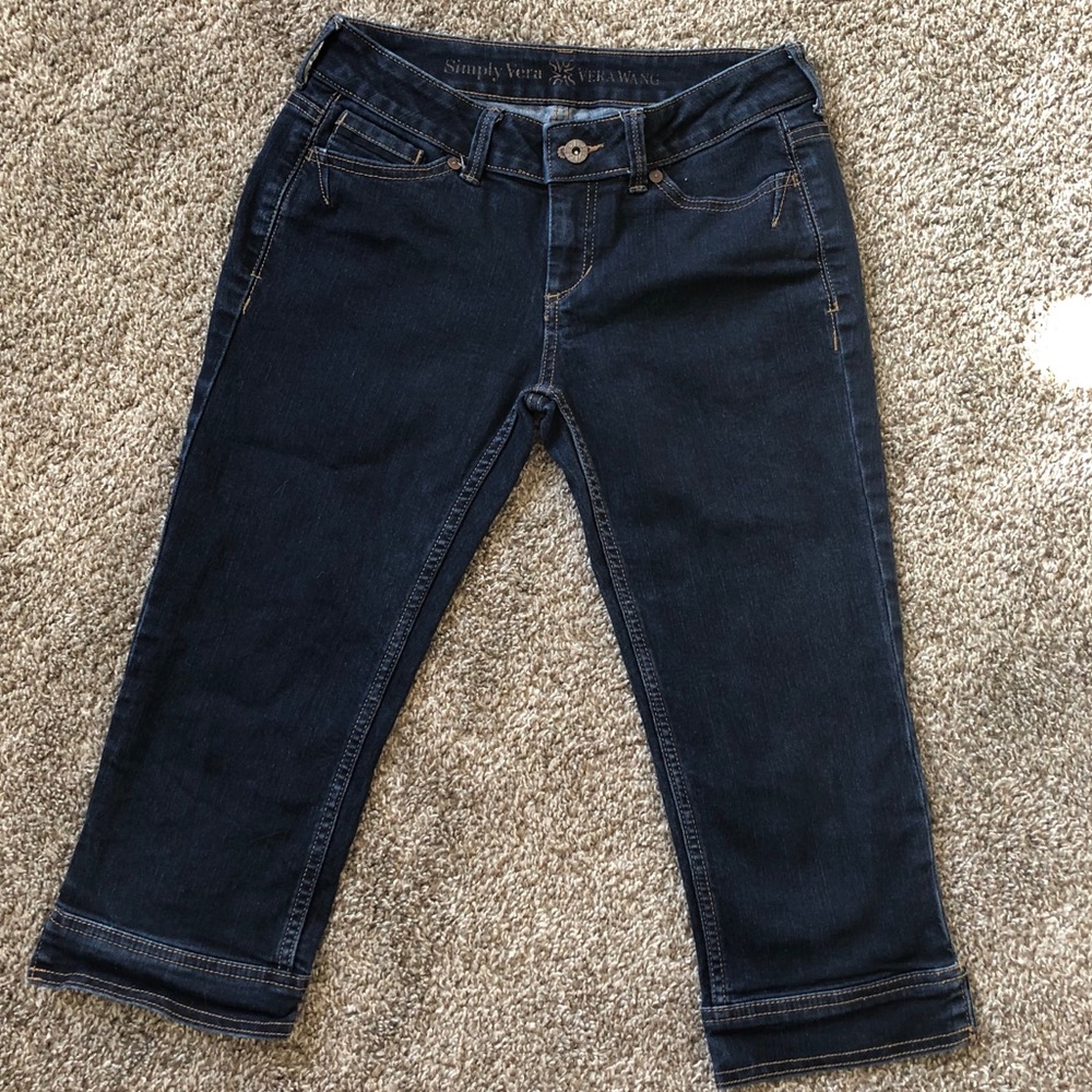 Vera Wang Dark Wash Capris - Sz 2P